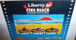 Carte Postale "Cart'Com" (2000) Liberty Surf, Ciné Beach (tournée Des Plages) (chapeaux Mexicains) - Advertising