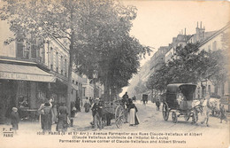 CPA 75 PARIS Xe AVENUE PARMENTIER AUX RUES CLAUDE VELLEFAUX ET ALIBERT - Arrondissement: 10