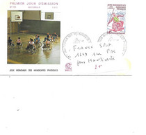 FRANCE N° 1649 SUR FDC JEUX HANDICAPES - Handisport