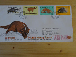 HONG-KONG Cover  1982  Thème  Faune - Lettres & Documents