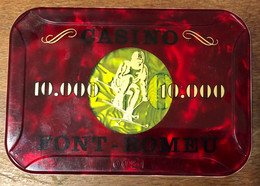 66 FONT ROMEU CASINO PLAQUE DE 10.000 FRANCS N° 0051 JETON CHIP TOKENS COINS - Casino
