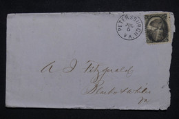 ETATS UNIS - N° Yvert 27 Type A. Jackson Sur Document De Petersburg, Période 1863/66, à Voir - L 102281 - Cartas