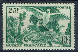 Guyane Française, 25f., Perroquets Aras, 1947, *, TB - Ongebruikt