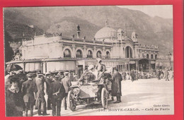 CPA MONACO MONTE CARLO - Café De Paris, Bien Animé - Beau Plan Automobile CLICHE GILETA MOTOR CAR - Monte-Carlo