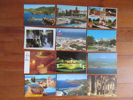 Lot De 12 Cartes Des Pyrénées Orientales ( 66 )   Perpignan, St Cyprien Canet- Plage, Argelès, Collioure - 5 - 99 Cartes