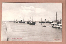 CPA CEYLAN CEYLON SRI LANKA SKEEN PHOTO COLOMBO HARBOUR SHIPPING HARBOUR BOATS TITLE @ BOTTOM - Sri Lanka (Ceilán)