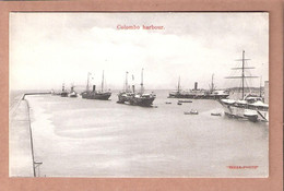 CPA CEYLAN CEYLON SRI LANKA SKEEN PHOTO COLOMBO HARBOUR SHIPPING HARBOUR BOATS TITLE @TOP - Sri Lanka (Ceilán)