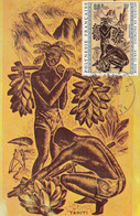 POLYNESIE. CARTE MAXIMUM. N° PA 68.  LES ARTISTES DE POLYNESIE. 1972. ADAM.  PAPEETE. 14 DEC 72 - Cartas & Documentos