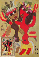 POLYNESIE. CARTE MAXIMUM. N° PA 69.  LES ARTISTES DE POLYNESIE. 1972. A.PILIOKO.  PAPEETE. 14 DEC 72 - Cartas & Documentos