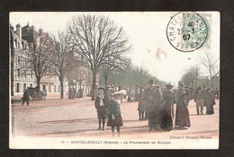 CPA 86 CHATELLERAULT No.11 LA PROMENADE DE BLOSSAC EN COULEUR !! 1907 E BERGEON LIBRAIRE ÉCRITE AVEC  TIMBRÉE 1907 - Chatellerault