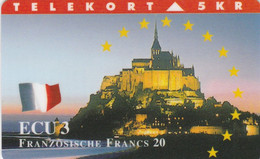 Denmark, TP 081B, ECU-France, Mint, Only 1250 Issued, Castle, Flag, 2 Scans. - Danemark