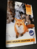 GREAT BRITAIN   1 POUND   WILD  LIFE COLLECTION  FOX     DIT PHONECARD    PREPAID CARD      **5928** - [10] Sammlungen