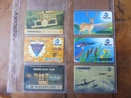 6 Phonecards  MERCURYCARD  (Royal Air Force, And So And ) - Mercury Communications & Paytelco