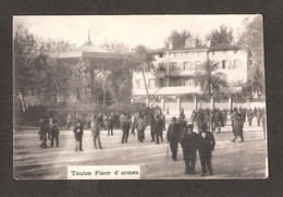 CPA 83 VAR TOULON PLACE D'ARMES RARE FRANCE BANDSTAND MUSIC - Toulon