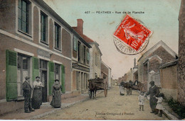 Cpa Perthes Rue De La Planche. Colorisée. - Perthes