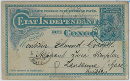 41920  -- BELGIAN CONGO -- Congo Belge  - POSTAL HISTORY - POSTAL  STATIONERY CARD: BUMBA 1903 - Interi Postali