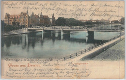 66328 --  VINTAGE POSTCARD Ansichtskarten - Polen POLAND: GRUSS AUS: Wrocław - Breslau 1903 - Pologne