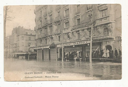 Cp , Commerce ,  Magasin ,  MAISON JULIEN DAMOY,  Boucherie , Charcuterie , Boulevard NATIONALE ,92 , CLICHY Inondé,1910 - Geschäfte