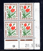 YT-N°: T 97 - COQUELICOT, Coin Daté Du 20.05.1964, Galvano B De A+B, 1er Tirage, NSC/**/MNH - Taxe