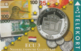 Denmark, TP 095B, ECU-Netherlands, Mint Only 1200 Issued, Coins, Notes, Flag, 2 Scans. - Danemark