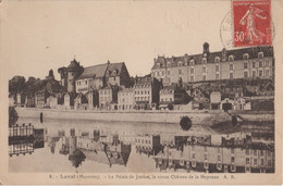Laval : Le Palais De Justice, Le Vieux Château De La Mayenne (CPA Voyagé 1938) - Laval