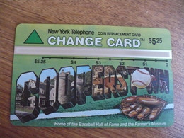 L & G Phonecard USA  - New York, Coopers Town, Baseball - [1] Holographic Cards (Landis & Gyr)