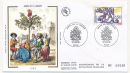 FRANCE => 4 Env. FDC - Bicentenaire Révolution - La Tour D'Auvergne, Arbre Liberté, St Just, Gendarmerie 1991 - 1990-1999
