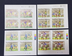 GABON 1989 IMPERF ND NON DENTELE - MICHEL Mi 1945 /8 SOCCER WORLD CUP ITALY COUPE MONDE FOOTBALL ITALIE 1990 - RARE MNH - 1990 – Italie