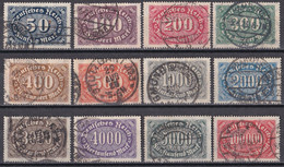 Deutsches Reich 1922/23 - Mi.Nr. 246 - 257 - Gestempelt Used - Used Stamps
