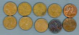 °°° Usa N. 435 - One Cent Lotto 10 Pezzi Date Varie Circolate °°° - Mixed Lots
