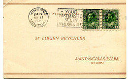 1928 Postcard From Winnipeg To Sint Niklaas - See Slogan - From University - 1903-1954 Kings