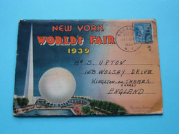 NEW YORK WORLD'S FAIR 1939 ( See / Voir Scans ) Miller Art Carnet With Views Of The Fair > Stamp 1939 ! - Mostre, Esposizioni