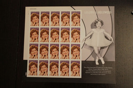 USA 2016; Shirley Temple; Folienbogen; Sk; MiNr 5234, MNH - Hojas Completas