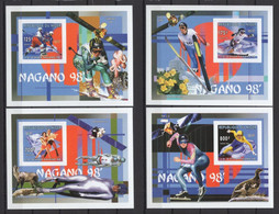 NIGER 1996, Mi# 1263-1266, Deluxe, Imperf, Olympics, MNH - Hiver 1998: Nagano