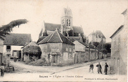 Cpa Salins L'église Et L'ancien Château. Seine Et Marne - Andere & Zonder Classificatie