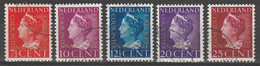 Nederland NVPH D20-24 Dienstzegels Cour De Justice 3 1947 Gestempeld - Dienstzegels