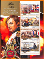 A7095 - TOGO, Error, 2015, MISPERF MINIATURE SHEET: Napoleon, 1815 Waterloo Battle - Franz. Revolution