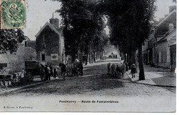 Cpa Ponthierry, Route De Fontainebleau, Seine Et Marne - Avon