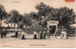 Cpa Ponthierry, Hotel Restaurant Quinette, Seine Et Marne - Avon