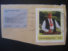 Österreich- Pers.BM Norbert Rier Von Den Kastelruther Spatzen Auf Briefausschnitt - Personalisierte Briefmarken