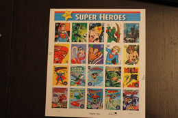 USA 2006; Super Heroes (I); Folienbogen, Sk, MiNr  4136-55, MNH - Fogli Completi