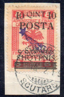 12CRT226 - ALBANIA 1919, Yvert 75 O Michel 49 III B Usato : VARIETA' COMETA  INVERTITA - Albanie