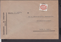 Dienstmarke Deutsches Reich Stempel Zeitz 1934 - Briefe U. Dokumente