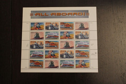 USA 1999; Eisenbahnen; MiNr  3159-63, MNH - Sheets