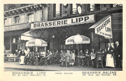 CPA 75 PARIS VIe BRASSERIE LIPP BOULEVARD SAINT GERMAIN BRASSERIE BALZAR - District 06