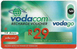 S. Africa - Vodacom - Recharge Voucher Vodago, No Expiry, GSM Refill 29R, Used - Afrique Du Sud