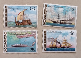 BARBADE Bateaux, Bateau, Voiliers, Voilier. Voiliers, Yvert N° 464/67. Neuf Sans Charniere. ** MNH - Boten