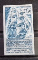 TAAF, Terres Autrales Antartiques. Bateaux, Bateau, Voiliers, Voilier. Yvert N° 202. ** MNH  NON DENTELE, IMPERF - Boten