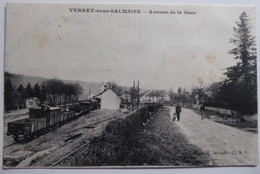 VERREY-sous-SALMAISE - Avenue De La Gare - CPA 1918 - Otros Municipios