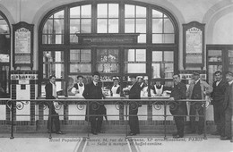 CPA 75 PARIS XIe HOTEL POPULAIRE HOMMES RUE DE CHARONNE SALLE A MANGER ET BUFFET CANTINE - Paris (11)